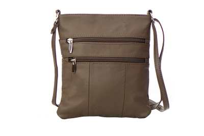 Genuine Leather Messenger Bag RM011 37285 Brown